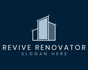 Renovator - House Construction Building logo design