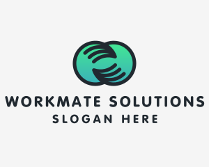 Colleague - Modern Cooperative Handshake logo design