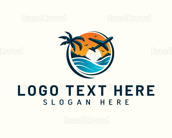 Tourist Airplane Travel Logo