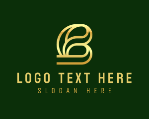 Exchange - Golden Finance Company Letter B logo design