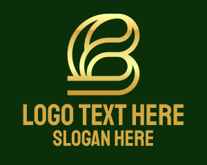 Exchange - Finance Golden Letter B logo design
