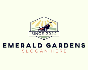 Yard Gardening Mower logo design