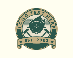 Badge - Woodcutting Lumber Badge logo design