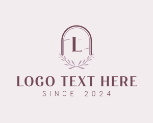 Purple - Floral Botanical Wreath logo design