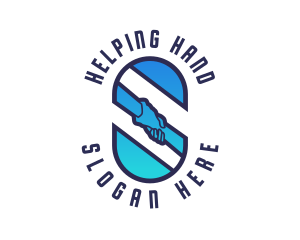 Assistance - Helping Hand Letter S logo design