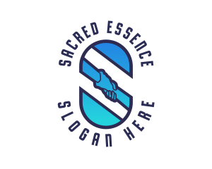 Helping Hand Letter S logo design