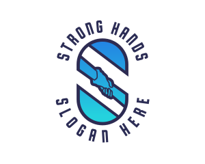 Helping Hand Letter S logo design