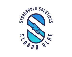 Helping Hand Letter S logo design