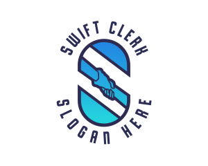 Helping Hand Letter S logo design