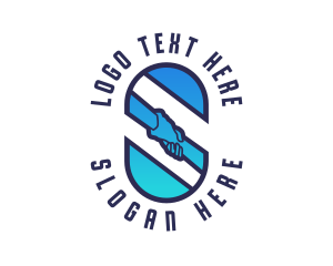 Loan - Helping Hand Letter S logo design