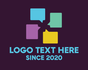 Chat - Group Chat Application logo design