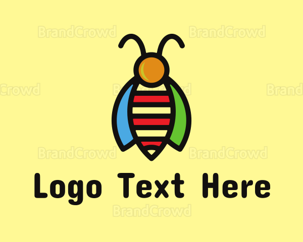 Tropical Bee Insect Bug Logo