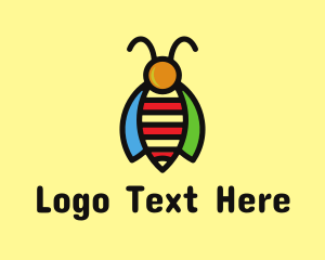 Kindergarten - Tropical Bee Insect Bug logo design