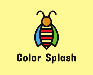 Tropical Bee Insect Bug logo design