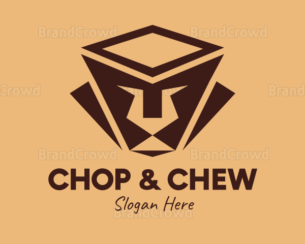 Brown Ethnic Lion Logo