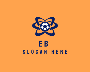 Football - Soccer Ball Orbit logo design