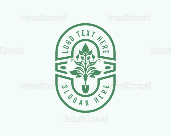 Shovel Plant Gardening Logo