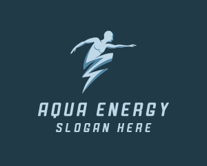 Energy Bolt Human logo design