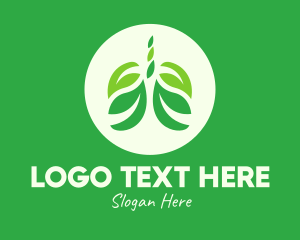 Lung - Green Eco Lungs logo design
