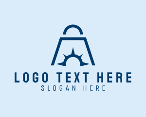 Online Store - Shopping Bag Compass logo design