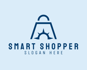 Shopping Bag Compass logo design