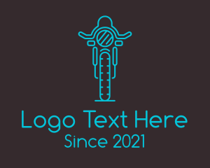 Motorcycle Repair - Blue Motorcycle Racer logo design