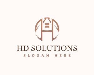 Real Estate Letter H Monogram logo design