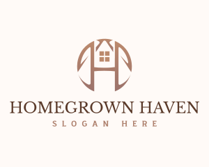 Real Estate Letter H Monogram logo design