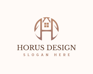 Real Estate Letter H Monogram logo design