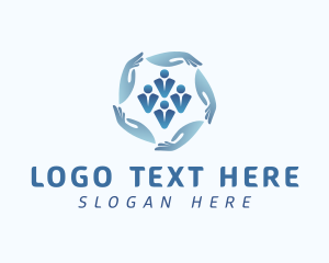 Social - Business People Hand logo design