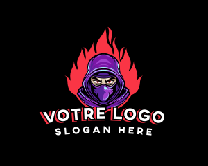Gaming - Fire Ninja Hoodie Gaming logo design