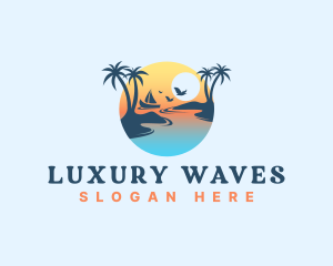 Summer Vacation Island logo design