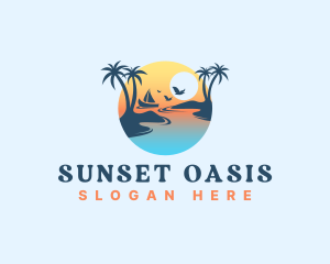 Summer Vacation Island logo design