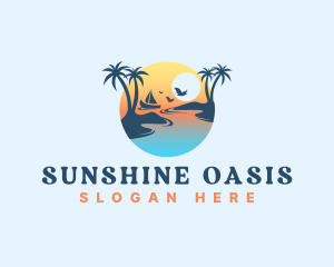 Summer Vacation Island logo design