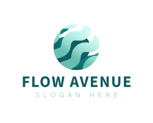 Abstract Flow Globe logo design