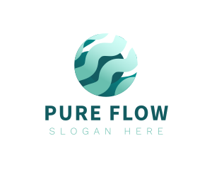 Abstract Flow Globe logo design