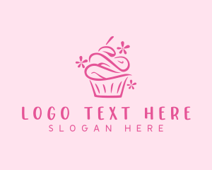 Minimal - Cupcake Pastry Dessert logo design