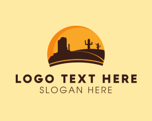 Sand - Sunset Arizona Desert logo design