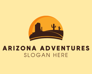 Arizona - Sunset Arizona Desert logo design