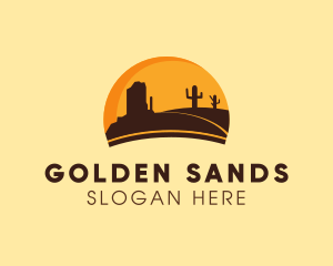 Sunset Arizona Desert logo design