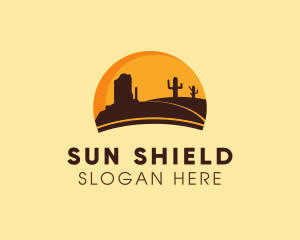 Sunset Arizona Desert logo design