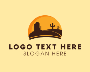 Trip - Sunset Arizona Desert logo design