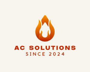 Ac - Fire Safety Symbol logo design