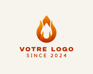 Camping - Fire Safety Symbol logo design