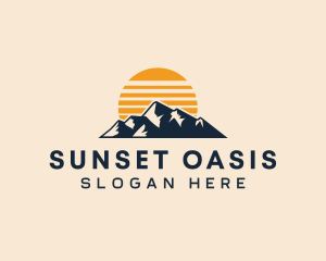 Sunset Mountain Exploration logo design