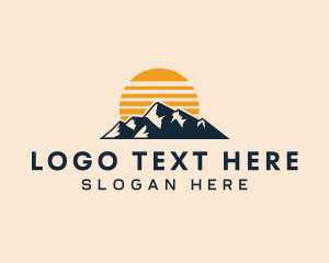 Tourism - Sunset Mountain Exploration logo design