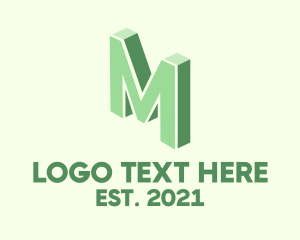 Isometric - Isometric Letter M logo design