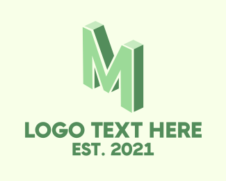Isometric Letter M Logo