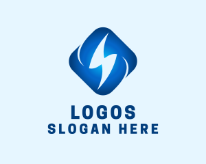 Volt - Blue Lightning Voltage logo design
