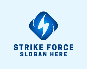 Strike - Blue Lightning Voltage logo design